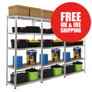 3 BAY SHELVING OFFER! | Galvanised | 400mm Depth | Ref:BS013