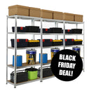 3 BAY SHELVING OFFER! | Galvanised | 400mm Depth | Ref:BS013