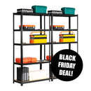 2 BAY SHELVING OFFER! | Black | 300mm Deep | Ref:BS017