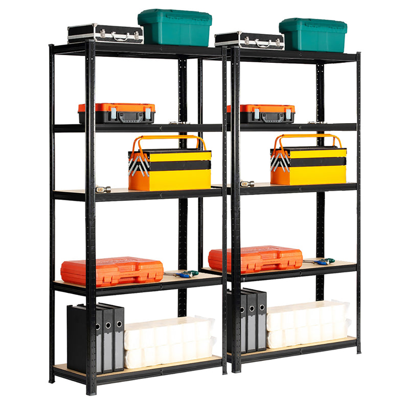 2 BAY SHELVING OFFER! | Black | 400mm Deep | Ref:BS018