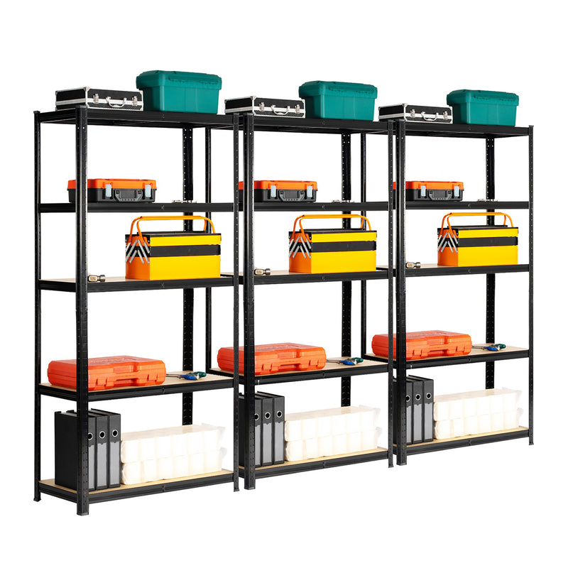 3 BAY SHELVING OFFER! | Black | 300mm Deep | Ref:BS012