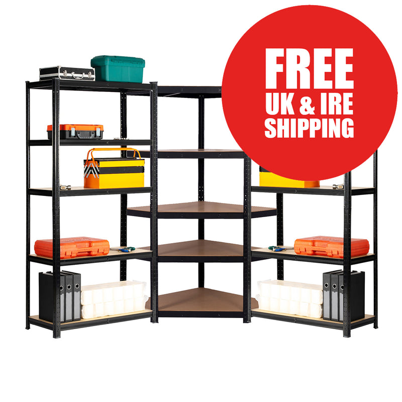 3 BAY SHELVING OFFER! | Black | 400mm Deep | Ref:BS009