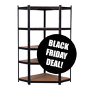 Corner Shelving | 990mm x 300mm x 1800mm | Black | Ref:BS002