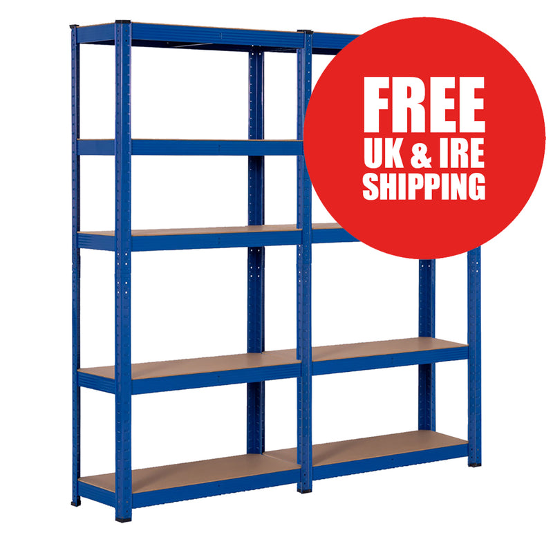 2 BAY SHELVING OFFER! | Blue | 400mm Deep | Ref:BS019