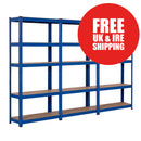 3 BAY SHELVING OFFER! | Blue | 400mm Deep | Ref:BS015
